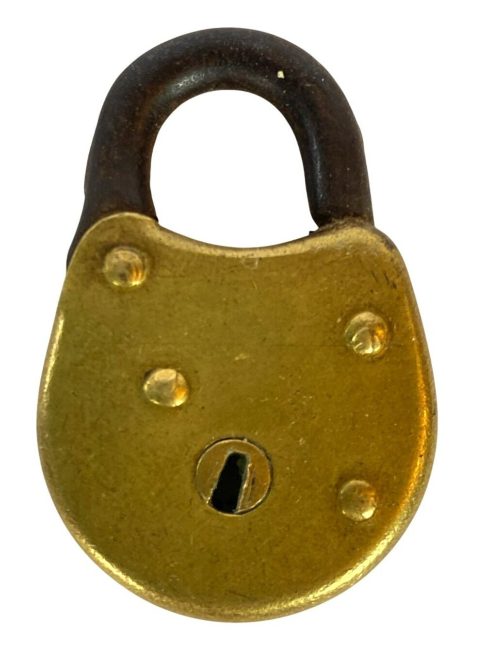 Vintage Eagle Lock Padlock Brass Steel Gold Tone 2" x 1" - Picture 3 of 4